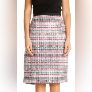 Talbots Multicolor Textured Metallic Thread Pencil Skirt